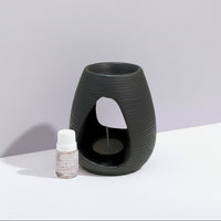 SET HORNITO DE CERÁMICA GRIS + ACEITE JAZMÍN & BAMBÚ