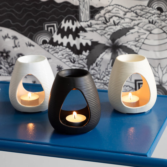 SET HORNITO NEGRO + TEALIGHTS SIN AROMA x 100u