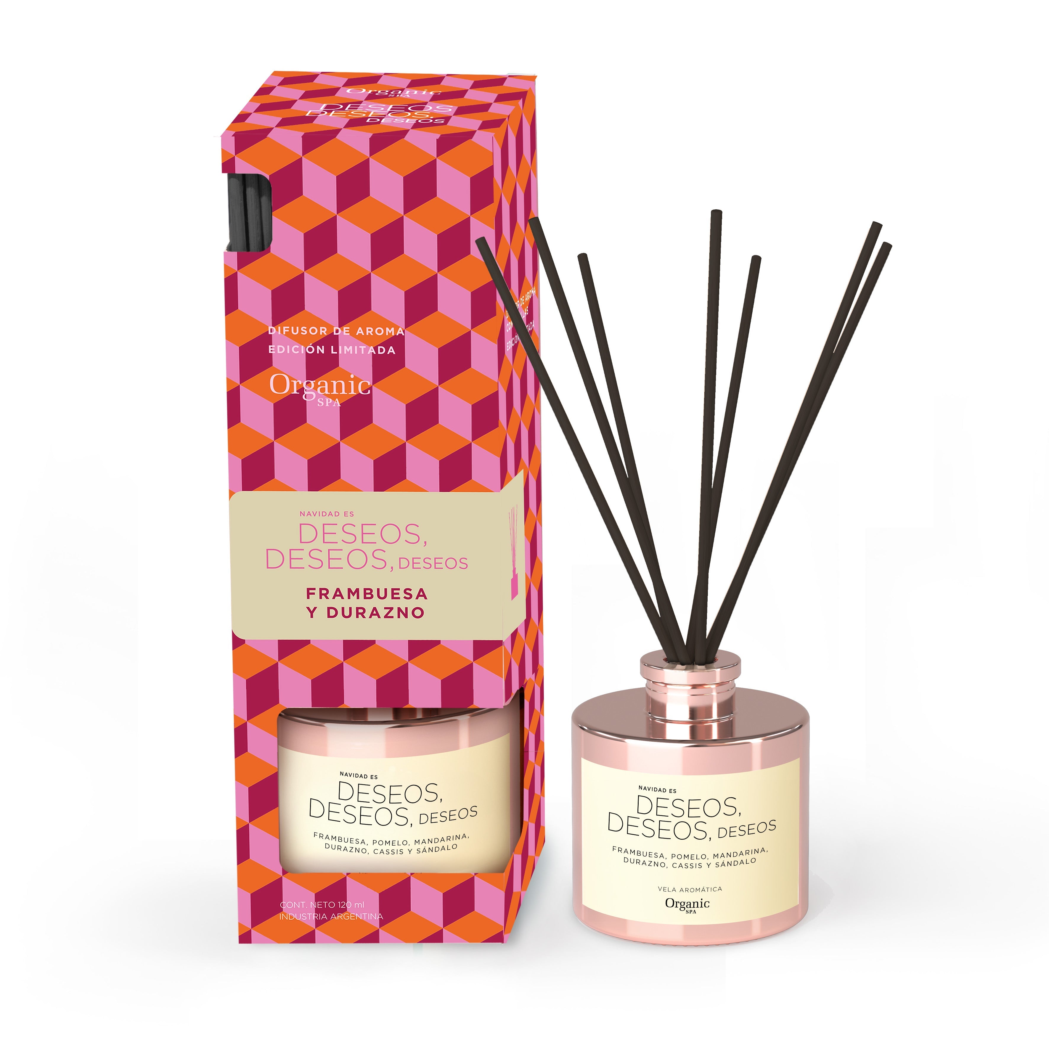 DIFUSOR ROSADO NAVIDAD FRAMBUESA